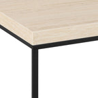 Mixo - Mesa de centro - Efecto travertino y metal - Beige