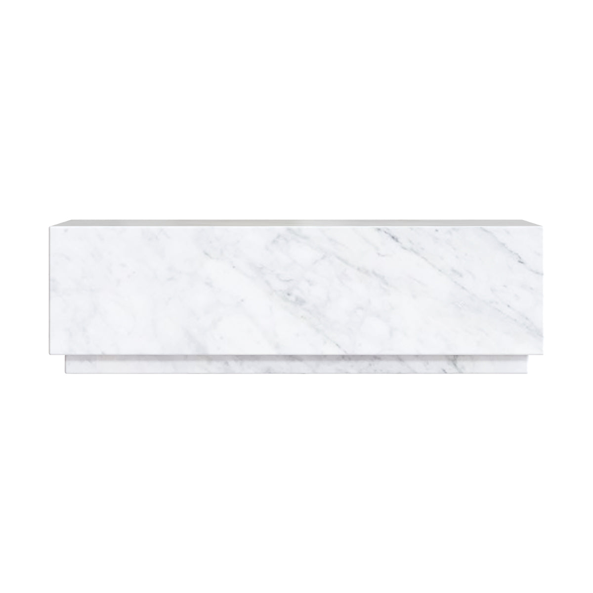 Izaé - Mesa de centro rectangular de mármol blanco