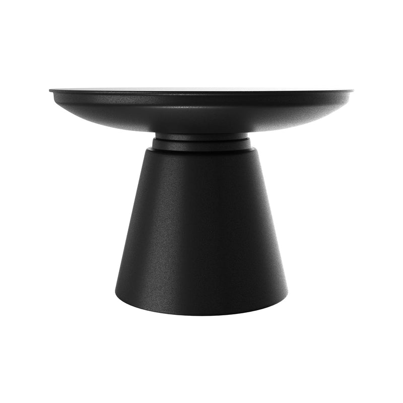 Table basse Gomez en métal noir D60 cm