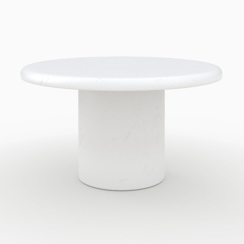 Table basse ronde Lulli en béton blanc cassé