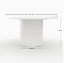 Table basse ronde Lulli en béton blanc cassé