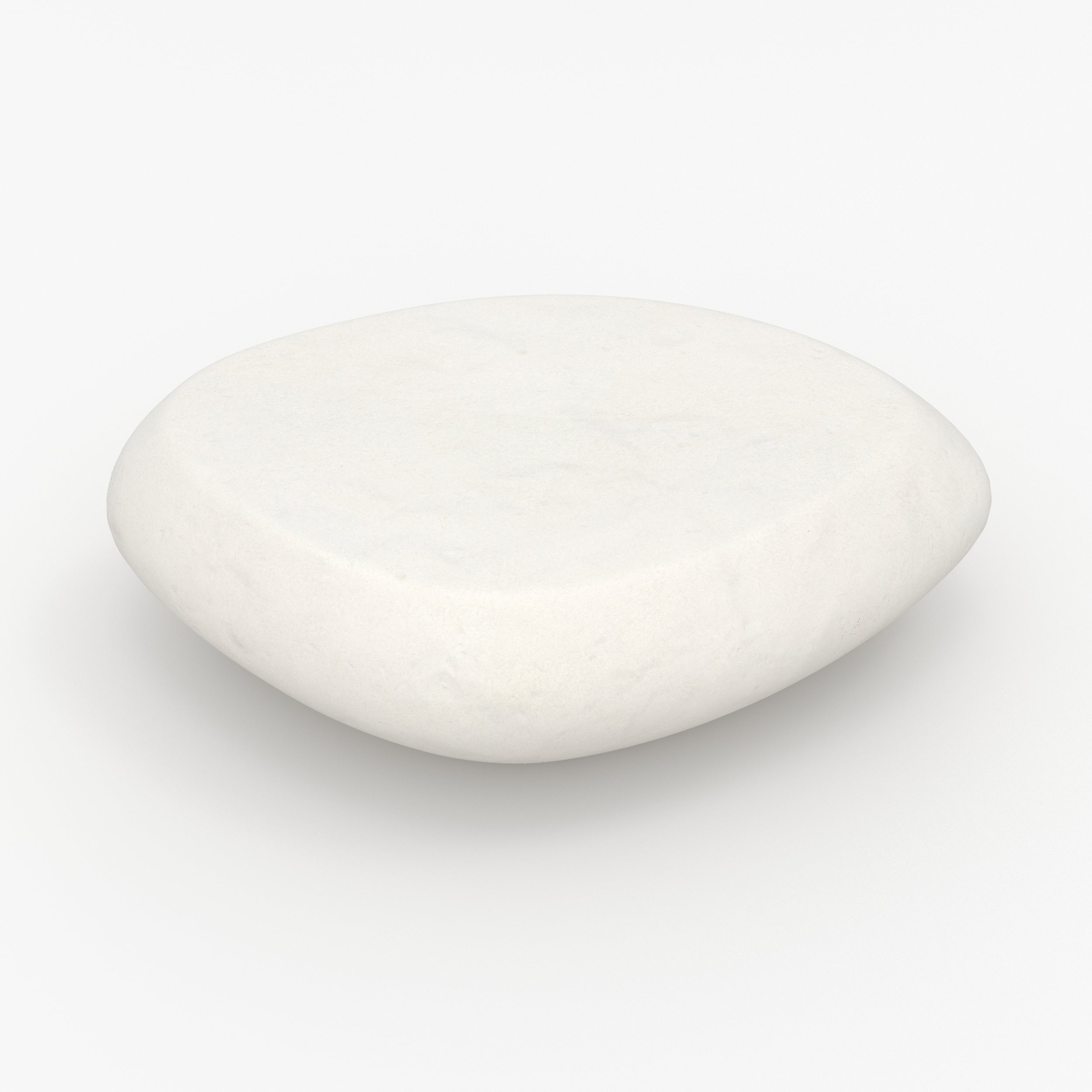 Maui - White Oval Coffee Table in Concrete Effect Clay Fiber