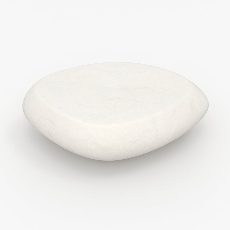 Table basse Maui blanche en fibre d'argile effet béton