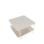 Judith - Mesa de centro con doble tablero - Metal - Beige