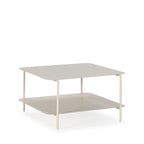 Judith - Mesa de centro con doble tablero - Metal - Beige