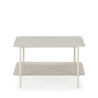 Judith - Mesa de centro con doble tablero - Metal - Beige
