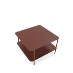 Judith - Mesa de centro con doble tablero - Metal - Marrón glacé