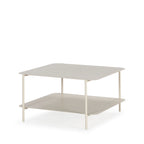 Judith - Mesa de centro con doble tablero - Metal - Beige