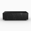 table basse noire en marbre rectangulaire izae