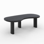 Brandan - Mesa de centro de madera maciza orgánica de Mindi Black