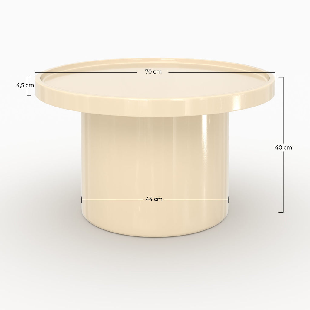 Nora - White Lacquered Mdf Coffee Table