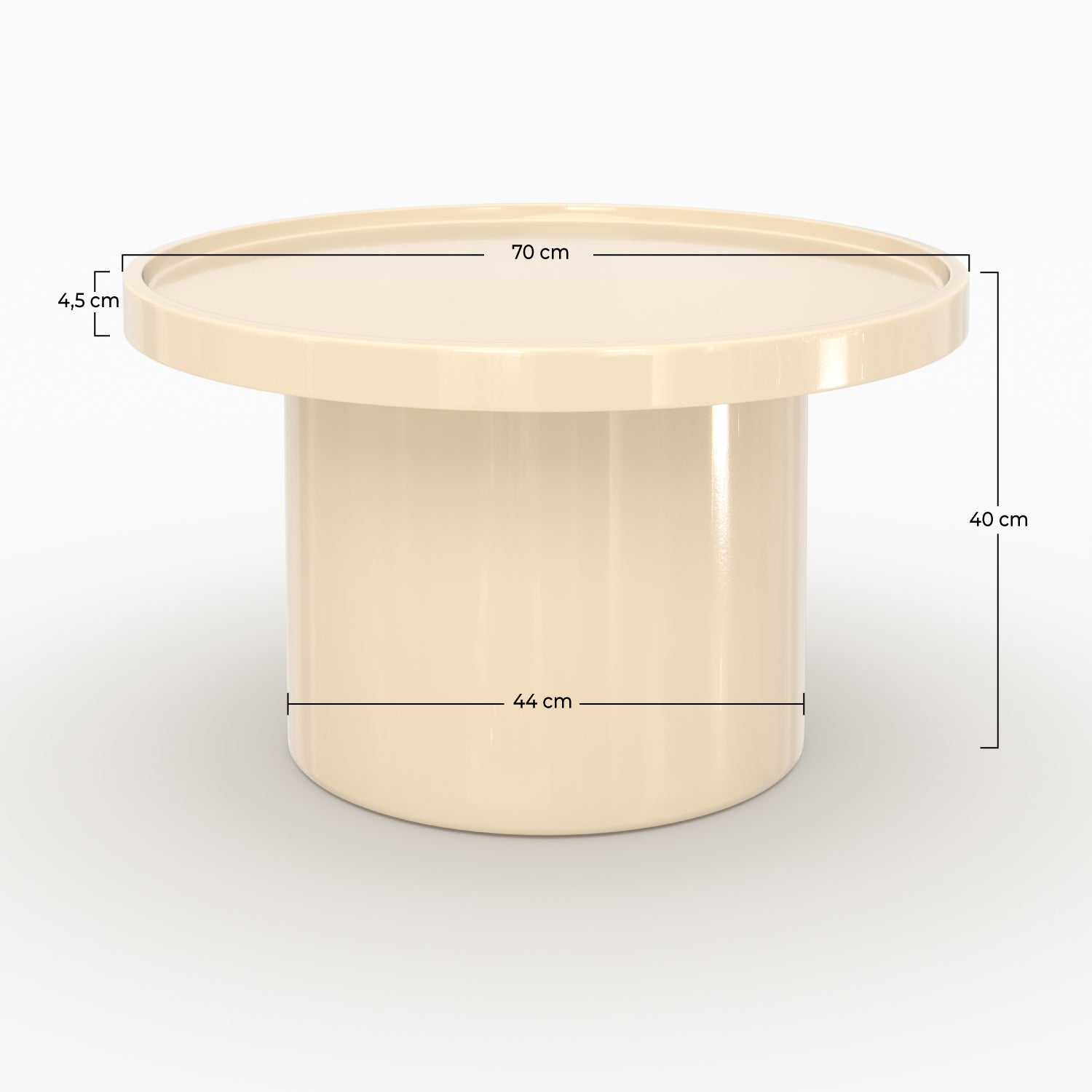 Nora - White Lacquered Mdf Coffee Table