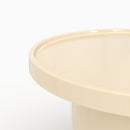Table basse Nora laquée blanche en MDF, D70 cm