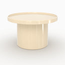 Table basse Nora laquée blanche en MDF, D70 cm