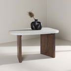 Gronvik - Organic Coffee Table - Marble Effect - Light Grey