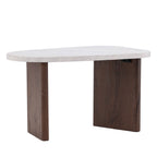 Gronvik - Organic Coffee Table - Marble Effect - Light Grey