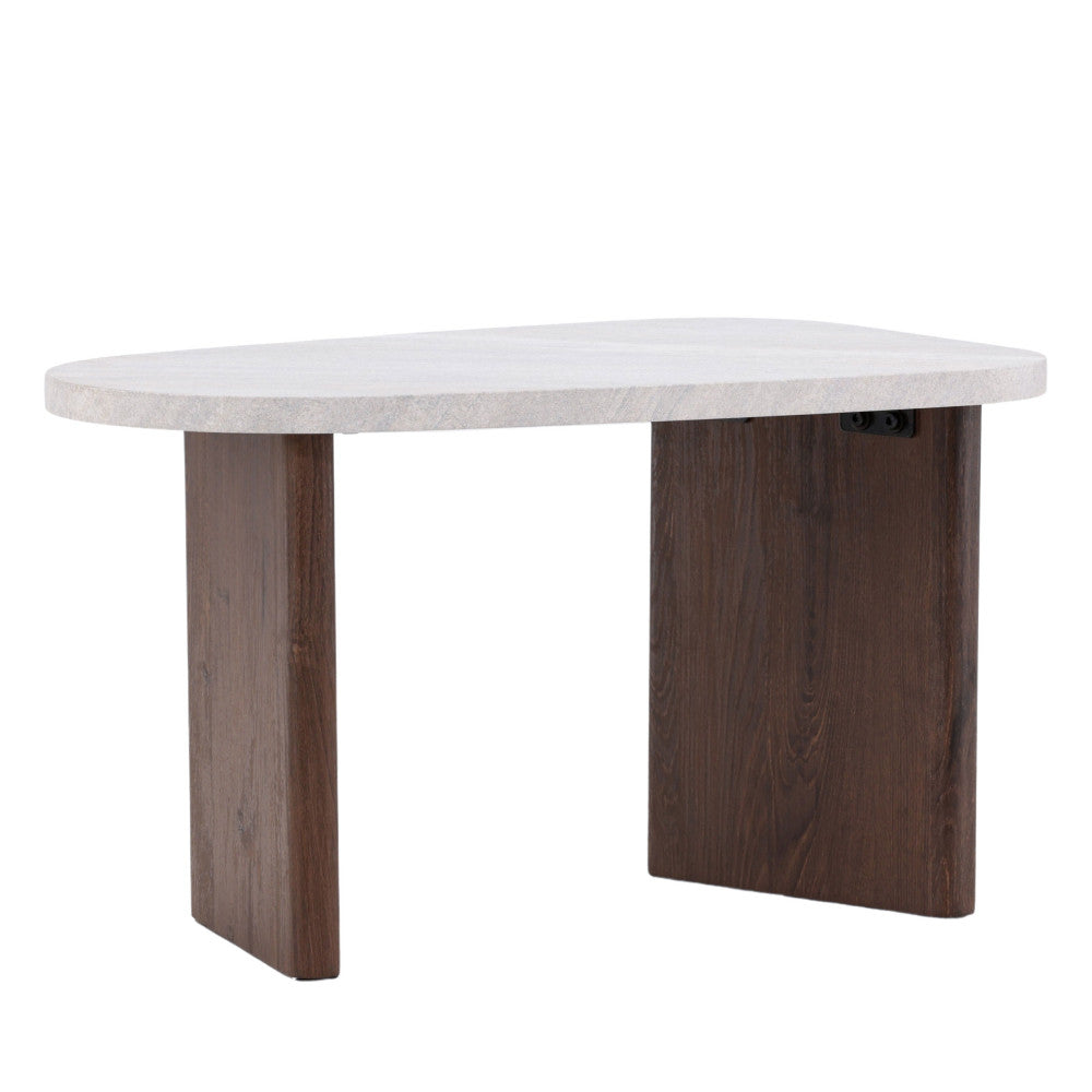 Gronvik - Organic Coffee Table - Marble Effect - Light Grey