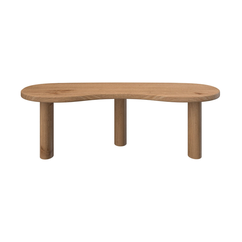 Table basse organique Brandan en bois massif de mindi