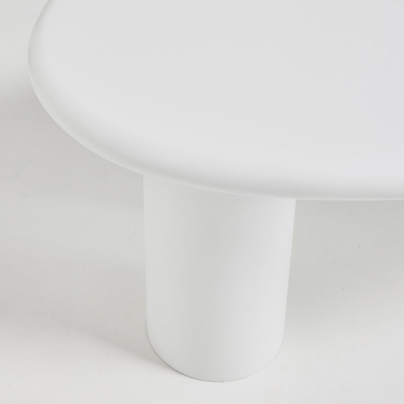 Luna - Table Basse Organique - Fibre De Ciment - Blanc