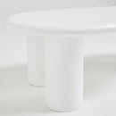 Luna - Table Basse Organique - Fibre De Ciment - Blanc