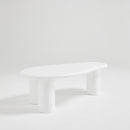 Luna - Table Basse Organique - Fibre De Ciment - Blanc