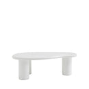 Luna - Table Basse Organique - Fibre De Ciment - Blanc
