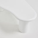 Luna - Table Basse Organique - Fibre De Ciment - Blanc