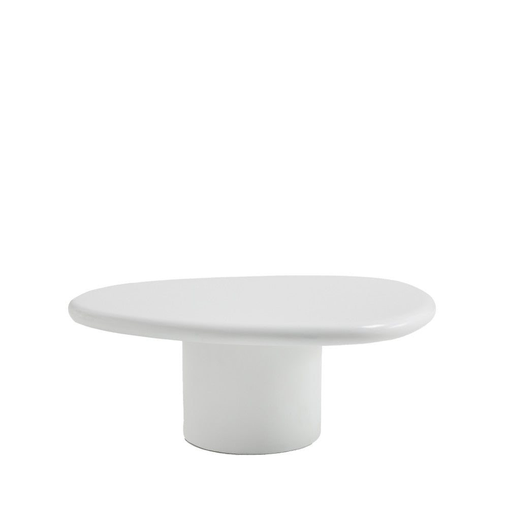 Luna - Table Basse Organique - Fibre De Ciment - Blanc