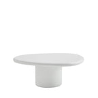 Luna - Table Basse Organique - Fibre De Ciment - Blanc