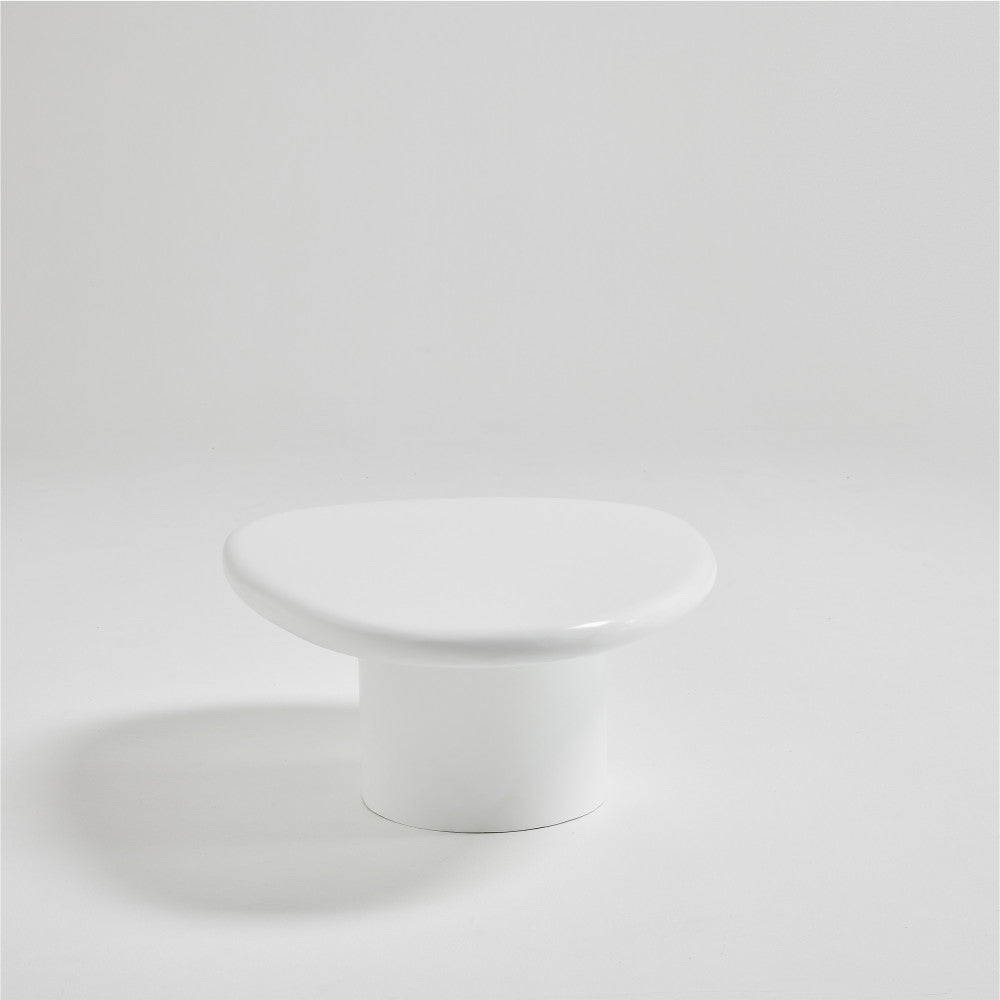 Luna - Table Basse Organique - Fibre De Ciment - Blanc