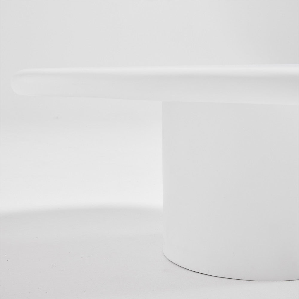 Luna - Table Basse Organique - Fibre De Ciment - Blanc