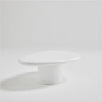 Luna - Table Basse Organique - Fibre De Ciment - Blanc
