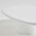 Luna - Table Basse Organique - Fibre De Ciment - Blanc