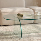 Tila - Mesa de centro orgánica - Cristal - Transparente