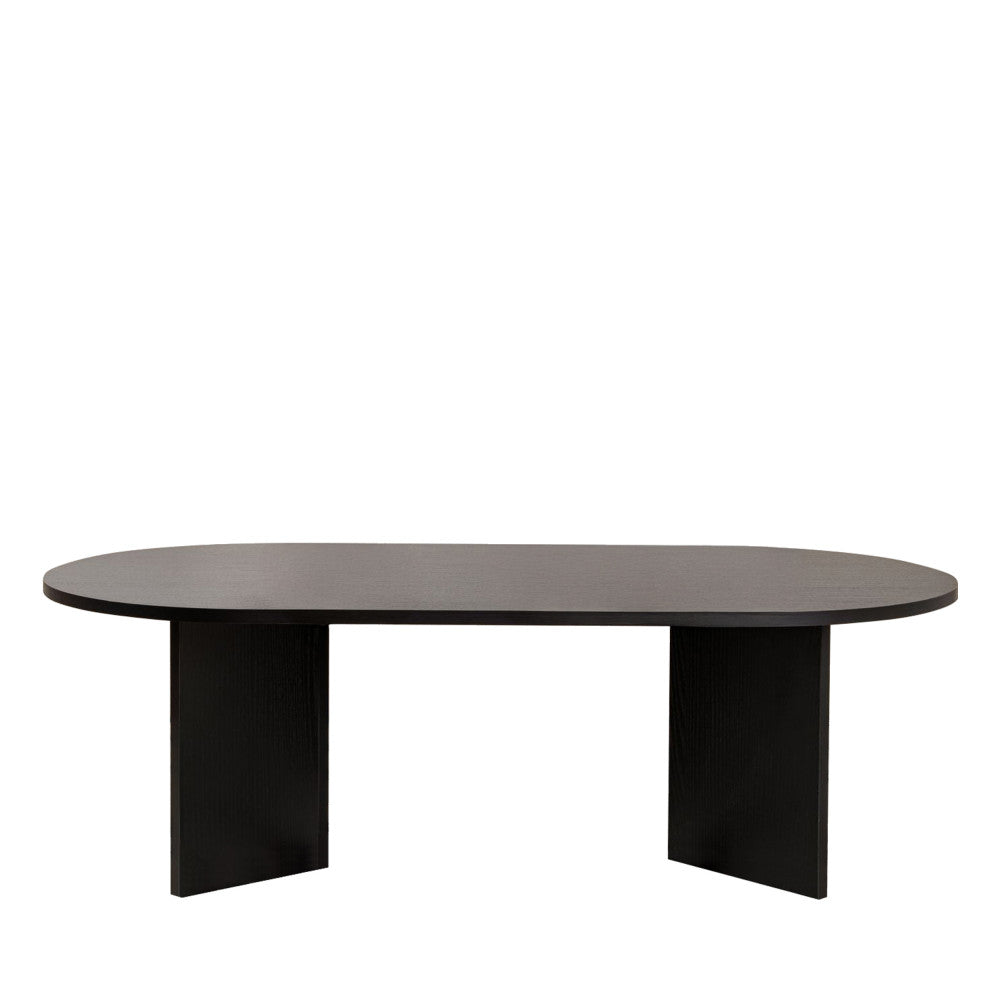 Sam - Oval Coffee Table - Wood - Black