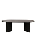 Sam - Oval Coffee Table - Wood - Black