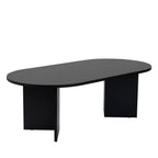 Sam - Oval Coffee Table - Wood - Black