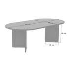 Sam - Oval Coffee Table - Wood - Black