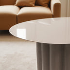 Leon - Round Coffee Table - Aluminium - Beige