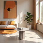 Leon - Round Coffee Table - Aluminium - Beige