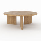 Galia - Table Basse Ronde En Bois Massif De Mindi