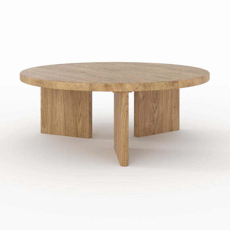 Table basse ronde Galia en bois massif de mindi