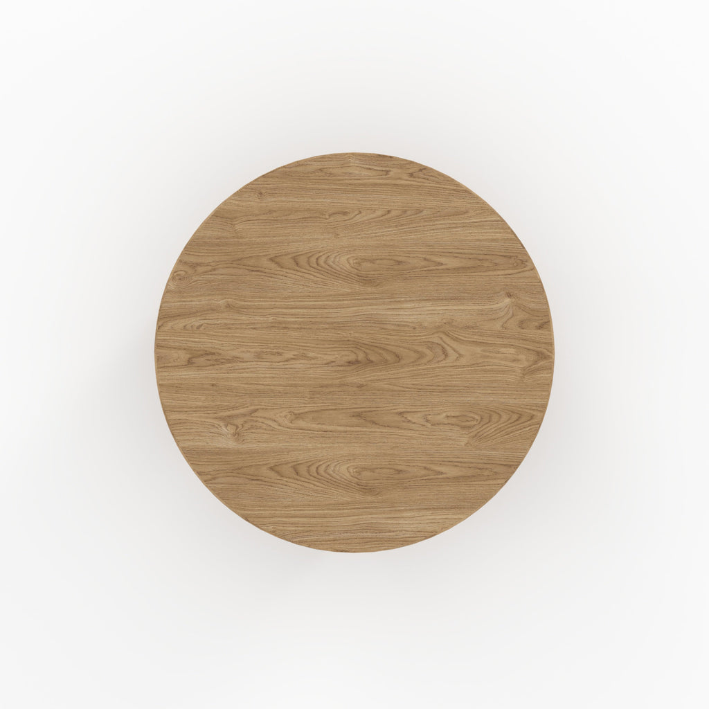 Galia - Table Basse Ronde En Bois Massif De Mindi