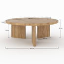 Table basse ronde Galia en bois massif de mindi