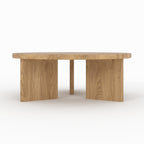 Galia - Table Basse Ronde En Bois Massif De Mindi