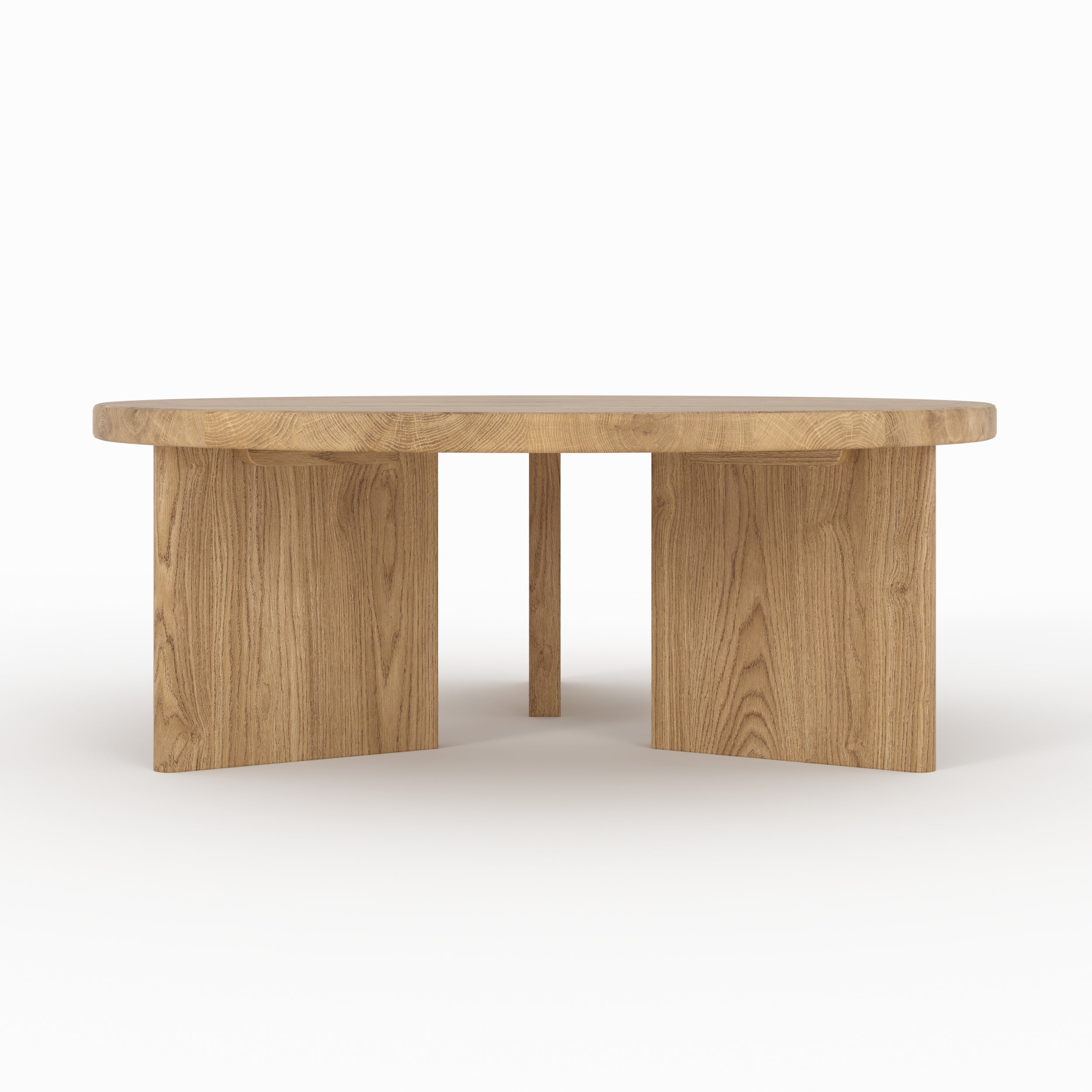 Galia - Table Basse Ronde En Bois Massif De Mindi