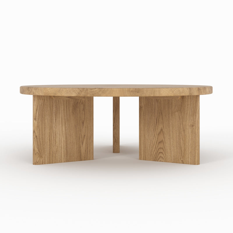 Table basse ronde Galia en bois massif de mindi