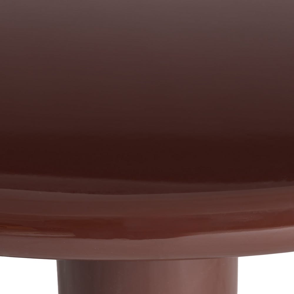 Asra - Round coffee table 90 cm - Lacquered - Burgundy