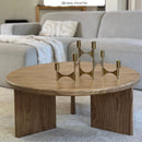 Table basse ronde Galia en bois massif de mindi