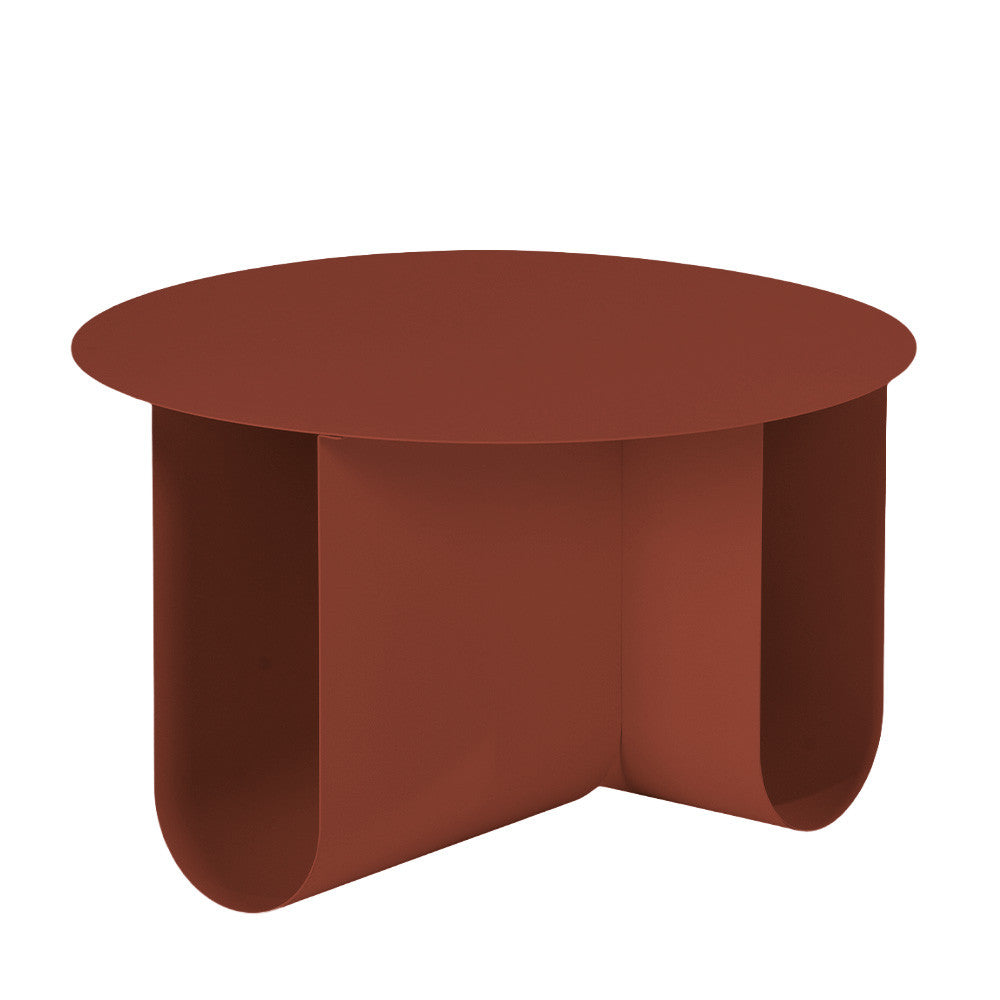 Blum - Round Coffee Table - Metal - Burgundy